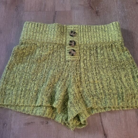 Urban Outfitters Out From Under Hayden Cable Knit High Rise Lounge Shorts S - Picture 1 of 8